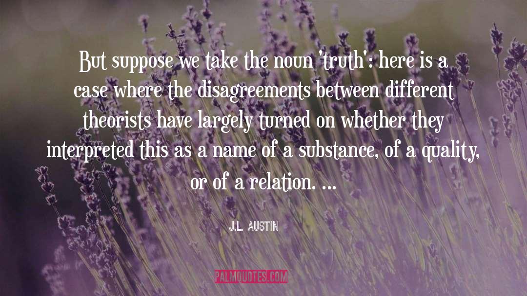 J.L. Austin Quotes: But suppose we take the