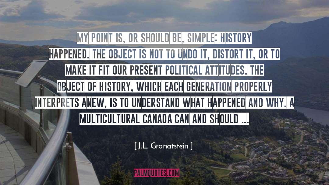 J.L. Granatstein Quotes: My point is, or should