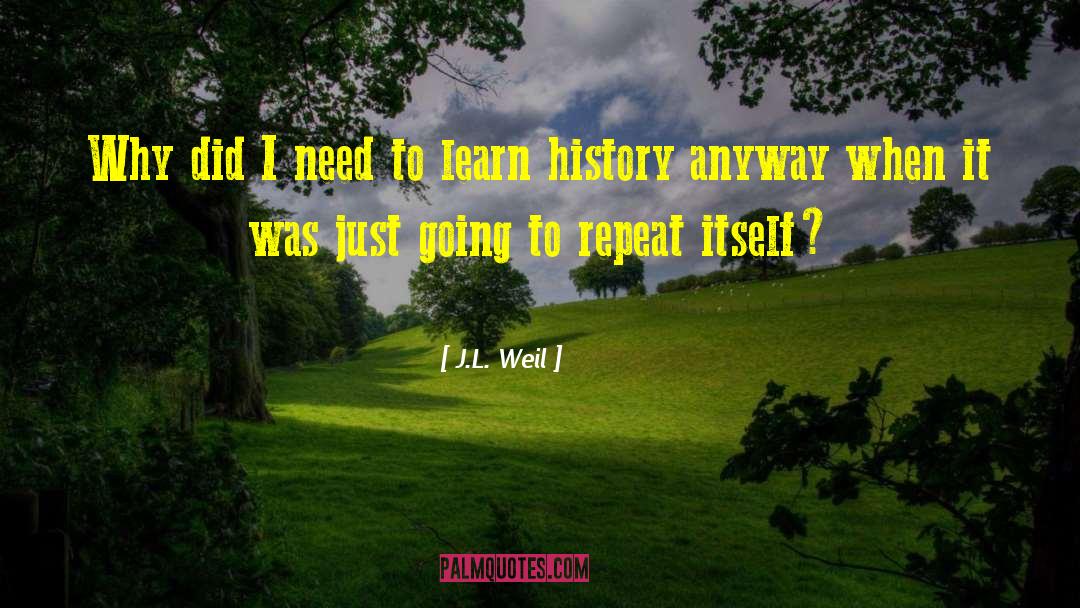 J.L. Weil Quotes: Why did I need to