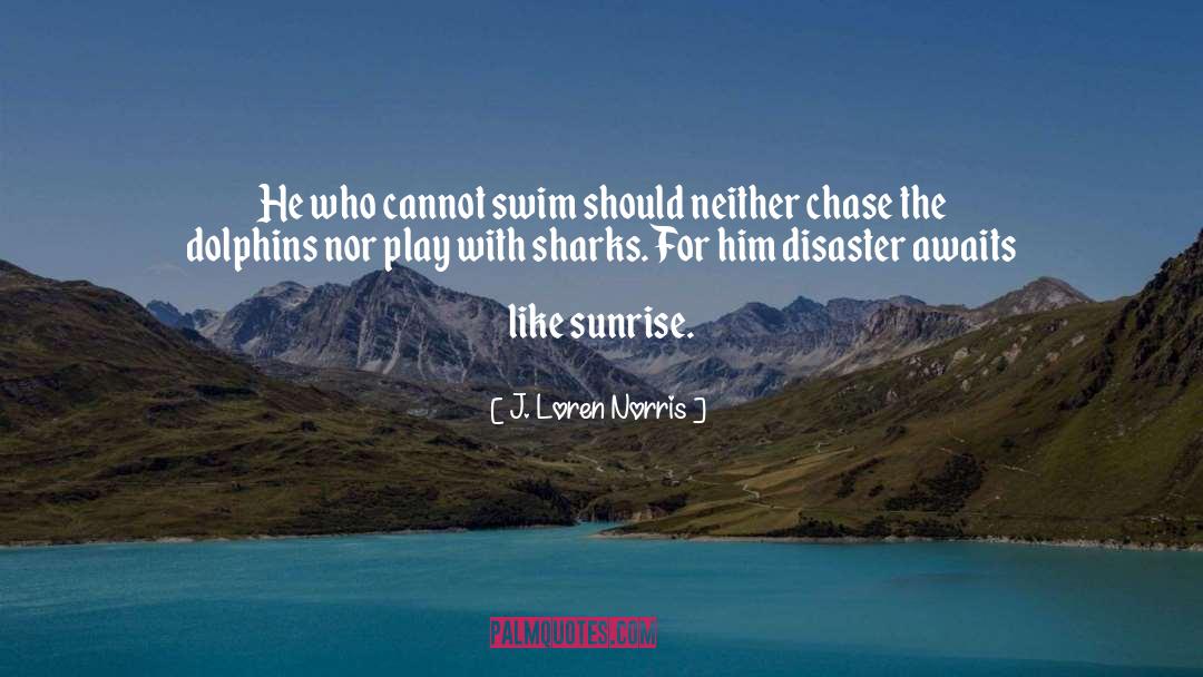 J. Loren Norris Quotes: He who cannot swim should