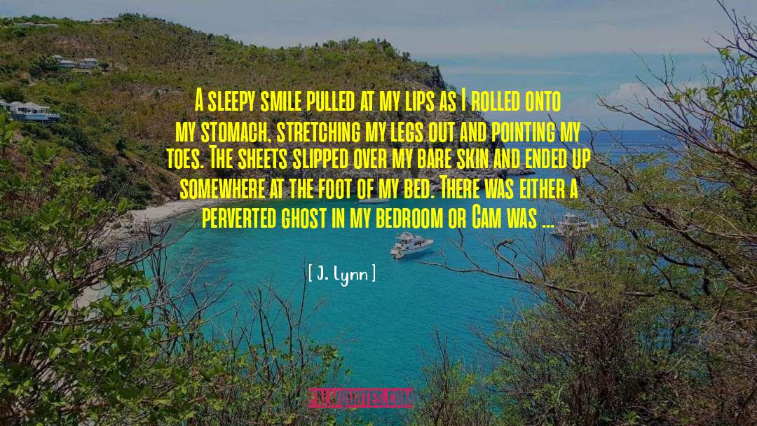 J. Lynn Quotes: A sleepy smile pulled at