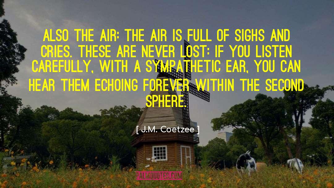 J.M. Coetzee Quotes: Also the air: the air