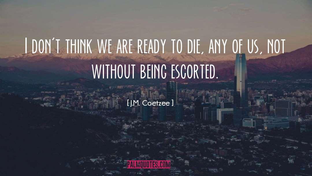 J.M. Coetzee Quotes: I don't think we are