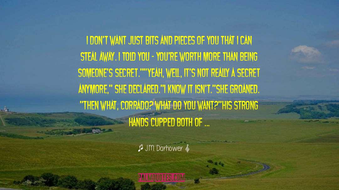 J.M. Darhower Quotes: I don't want just bits