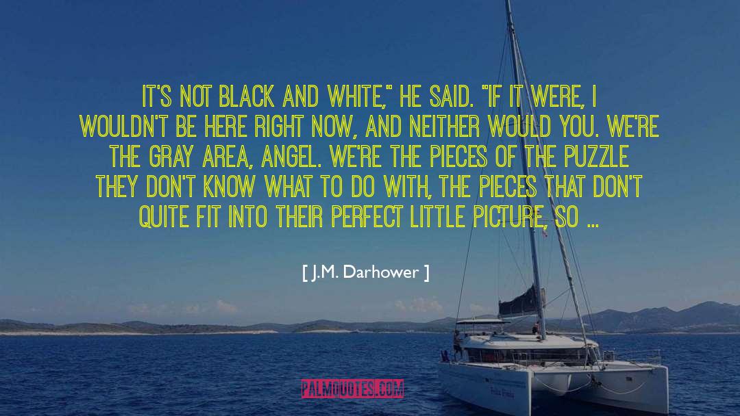 J.M. Darhower Quotes: It's not black and white,