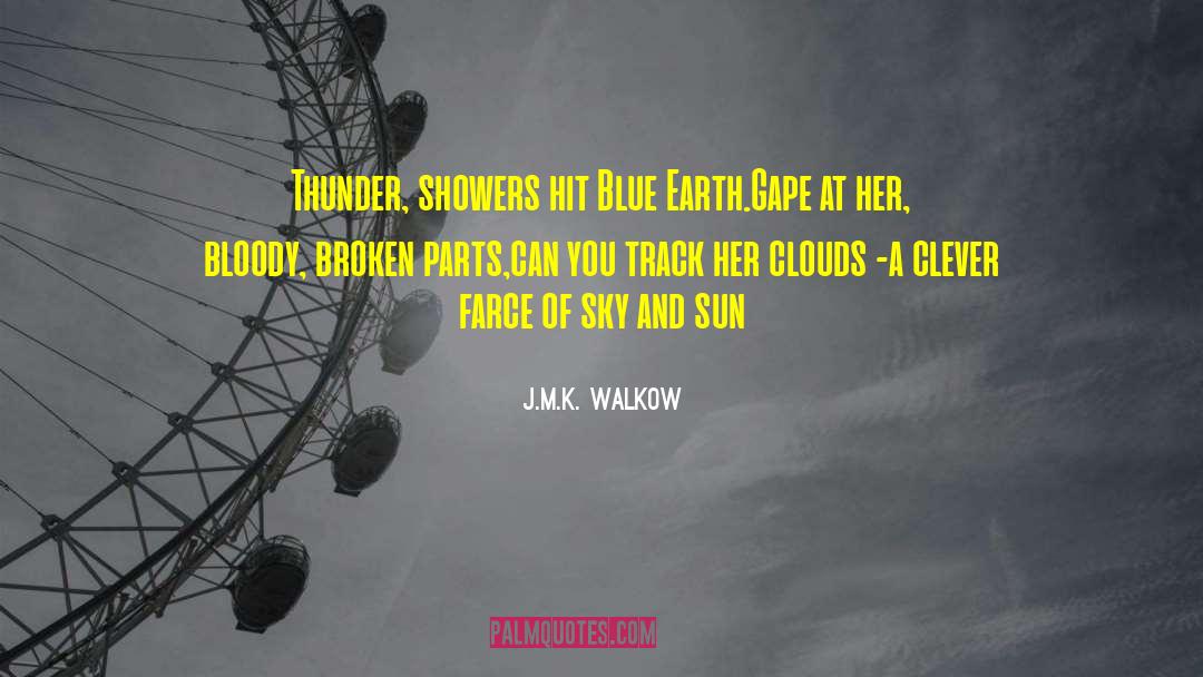 J.M.K. Walkow Quotes: Thunder, showers hit Blue Earth.<br