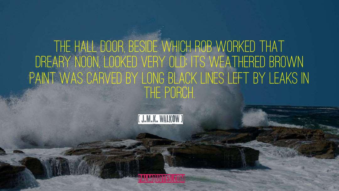 J.M.K. Walkow Quotes: The hall door, beside which