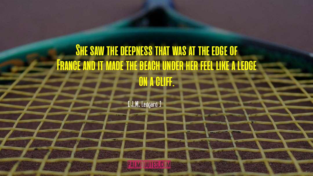 J.M. Ledgard Quotes: She saw the deepness that