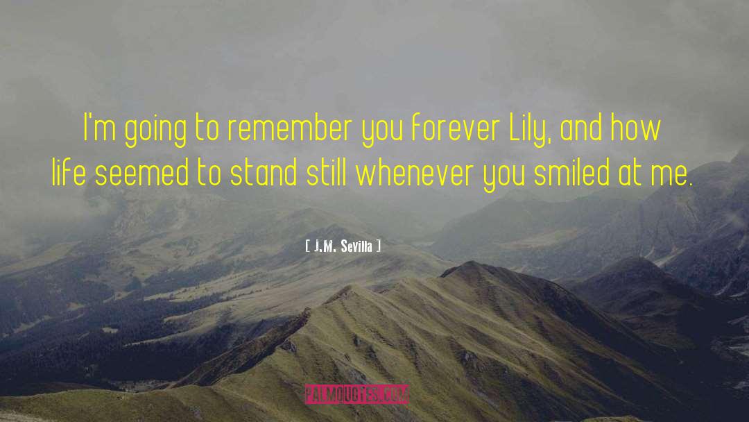 J.M. Sevilla Quotes: I'm going to remember you