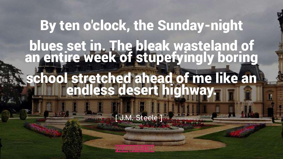 J.M. Steele Quotes: By ten o'clock, the Sunday-night