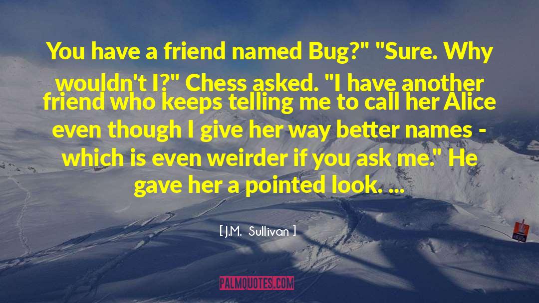 J.M.  Sullivan Quotes: You have a friend named