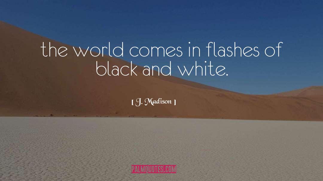 J. Madison Quotes: the world comes in flashes