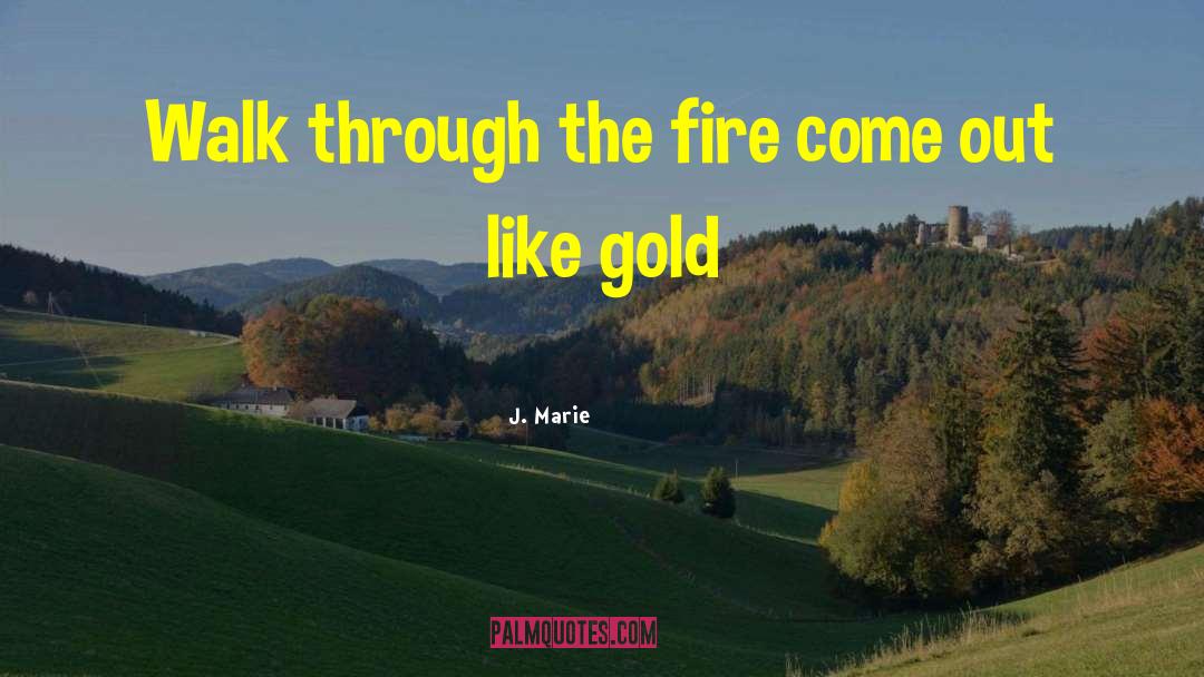 J. Marie Quotes: Walk through the fire come