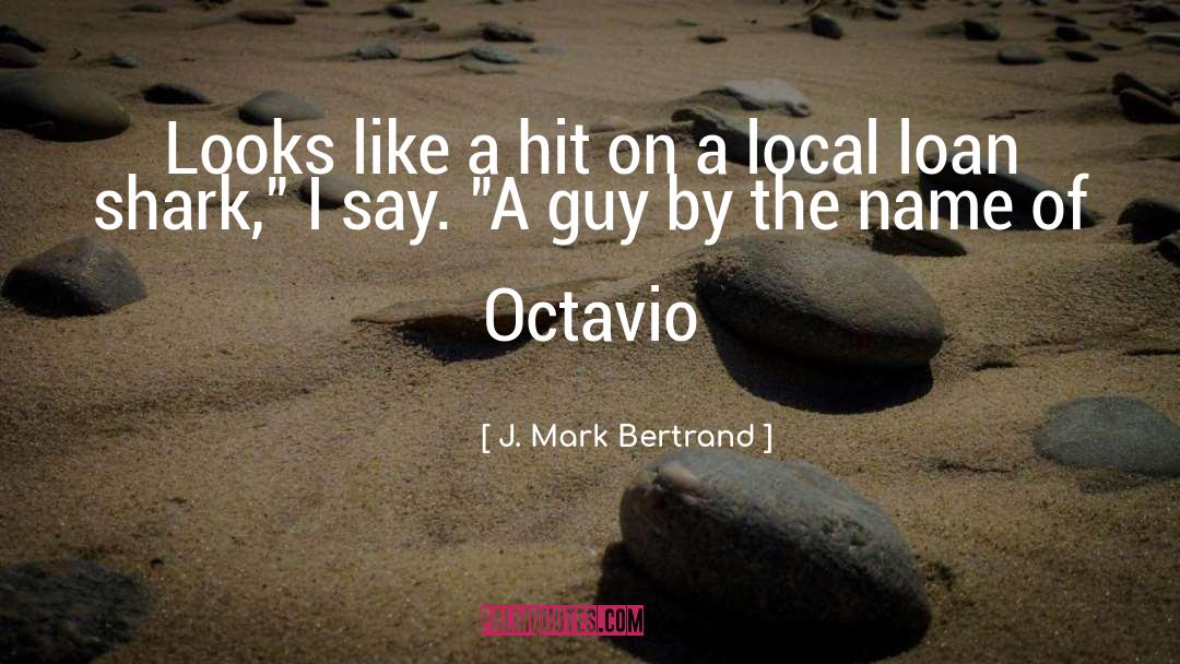 J. Mark Bertrand Quotes: Looks like a hit on