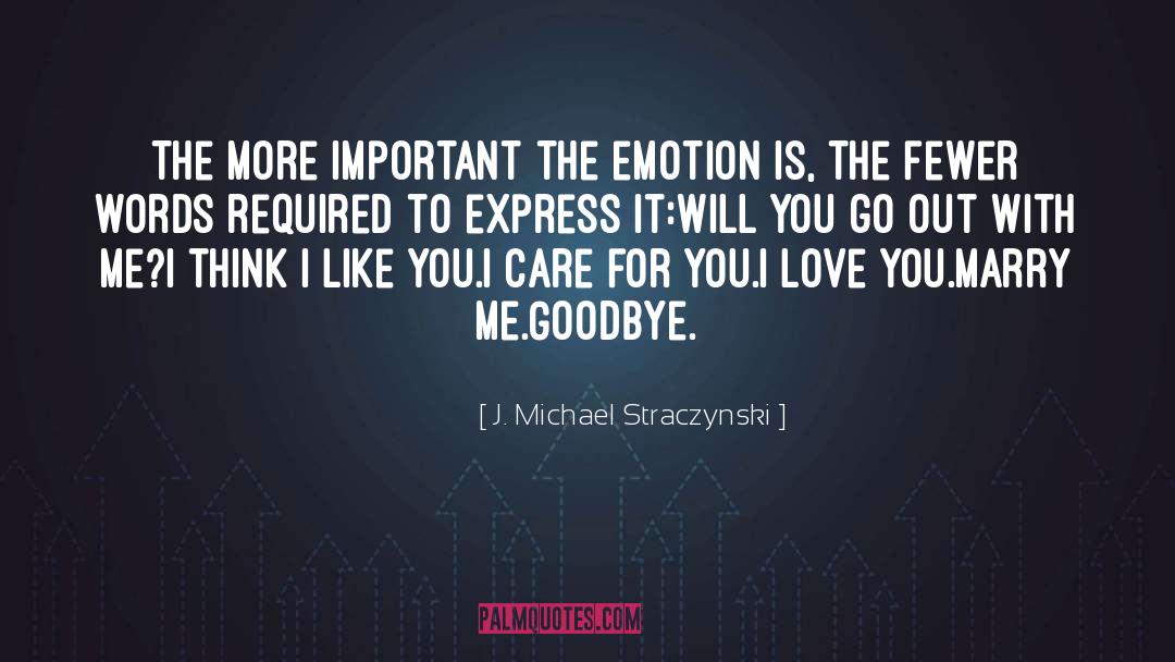 J. Michael Straczynski Quotes: The more important the emotion