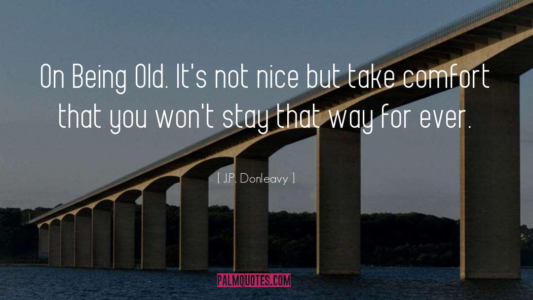 J.P. Donleavy Quotes: On Being Old. It's not
