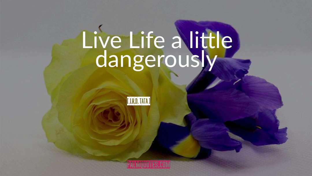 J.R.D. Tata Quotes: Live Life a little dangerously