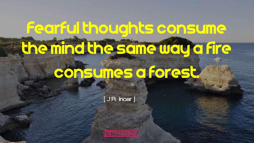 J.R. Incer Quotes: Fearful thoughts consume the mind