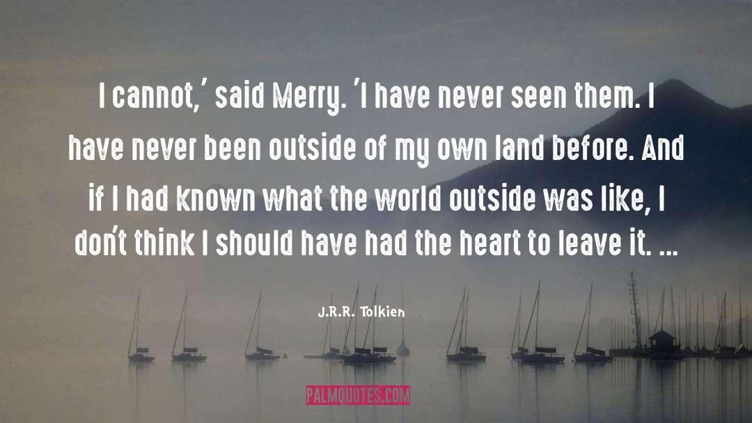 J.R.R. Tolkien Quotes: I cannot,' said Merry. 'I