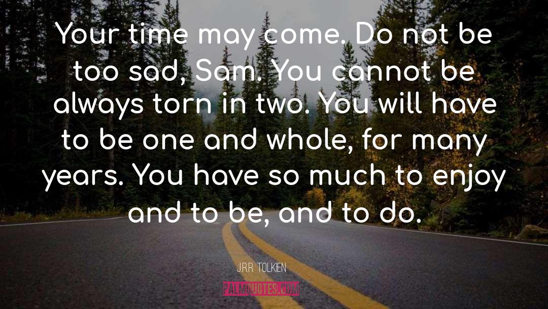 J.R.R. Tolkien Quotes: Your time may come. Do