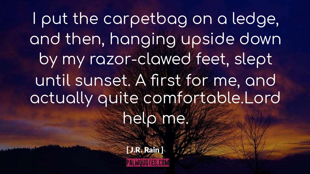 J.R. Rain Quotes: I put the carpetbag on