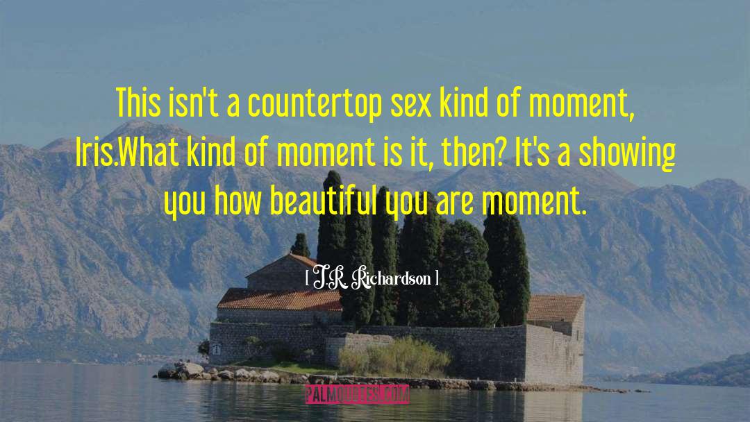 J.R. Richardson Quotes: This isn't a countertop sex