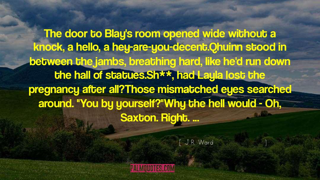 J.R. Ward Quotes: The door to Blay's room