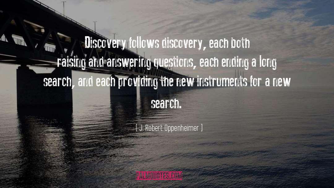 J. Robert Oppenheimer Quotes: Discovery follows discovery, each both