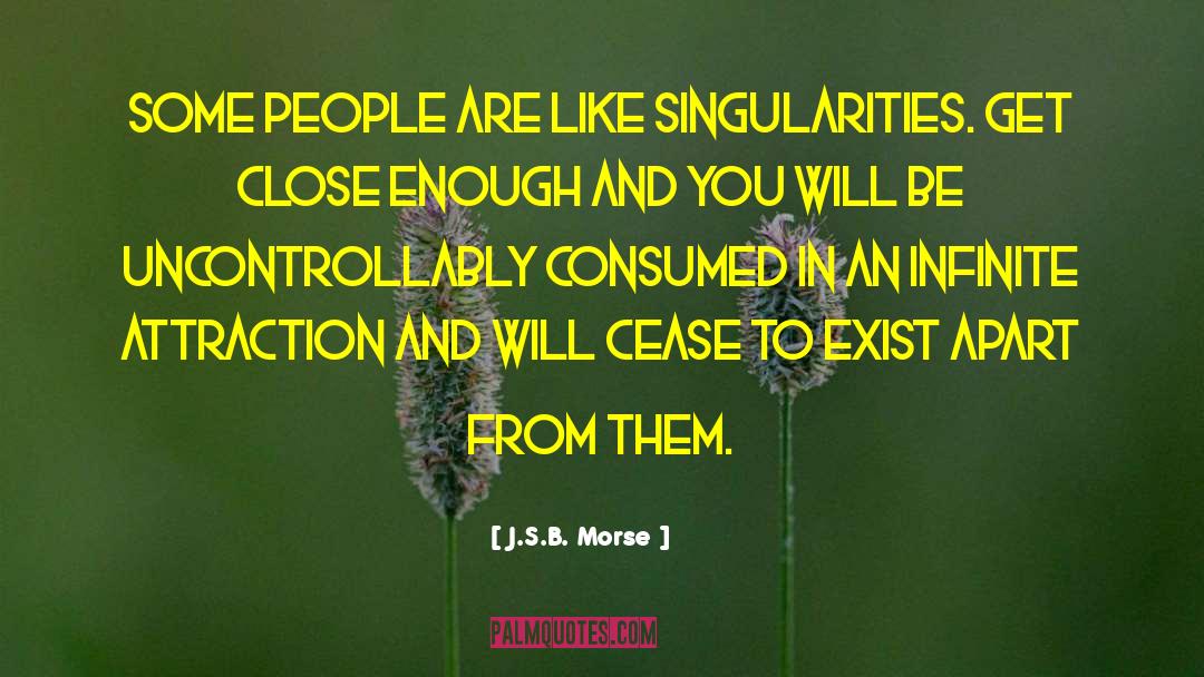 J.S.B. Morse Quotes: Some people are like singularities.
