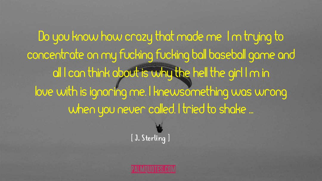 J. Sterling Quotes: Do you know how crazy
