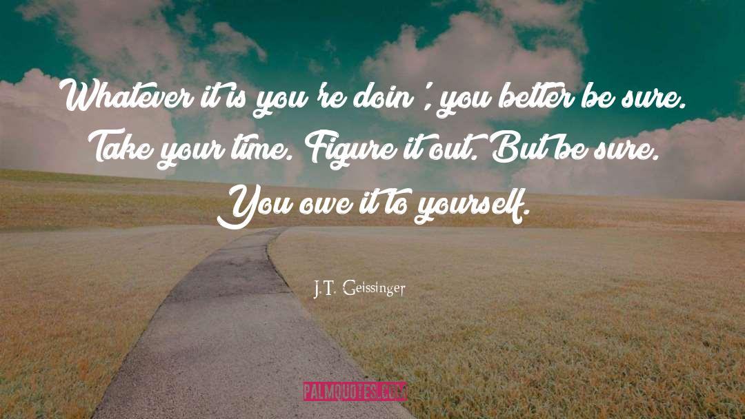 J.T. Geissinger Quotes: Whatever it is you're doin',