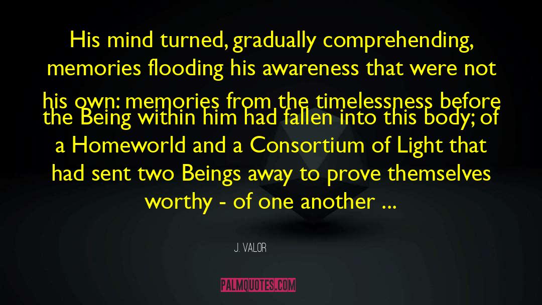 J. Valor Quotes: His mind turned, gradually comprehending,
