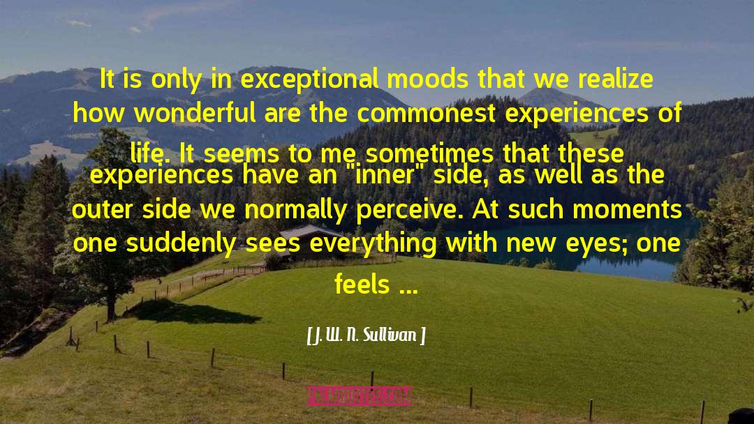 J. W. N. Sullivan Quotes: It is only in exceptional