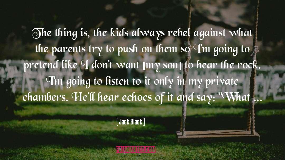 Jack Black Quotes: The thing is, the kids