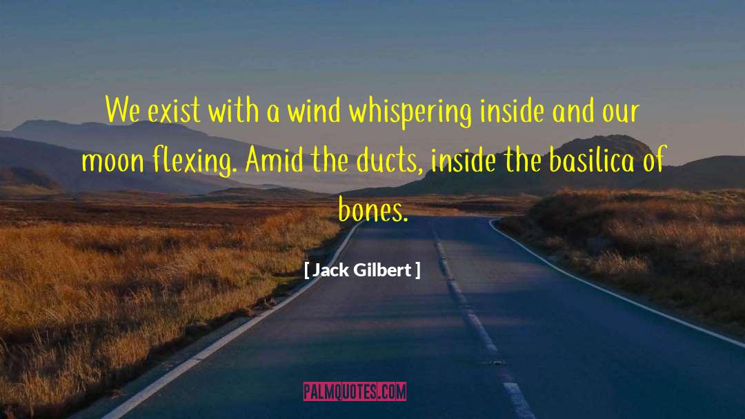 Jack Gilbert Quotes: We exist with a wind