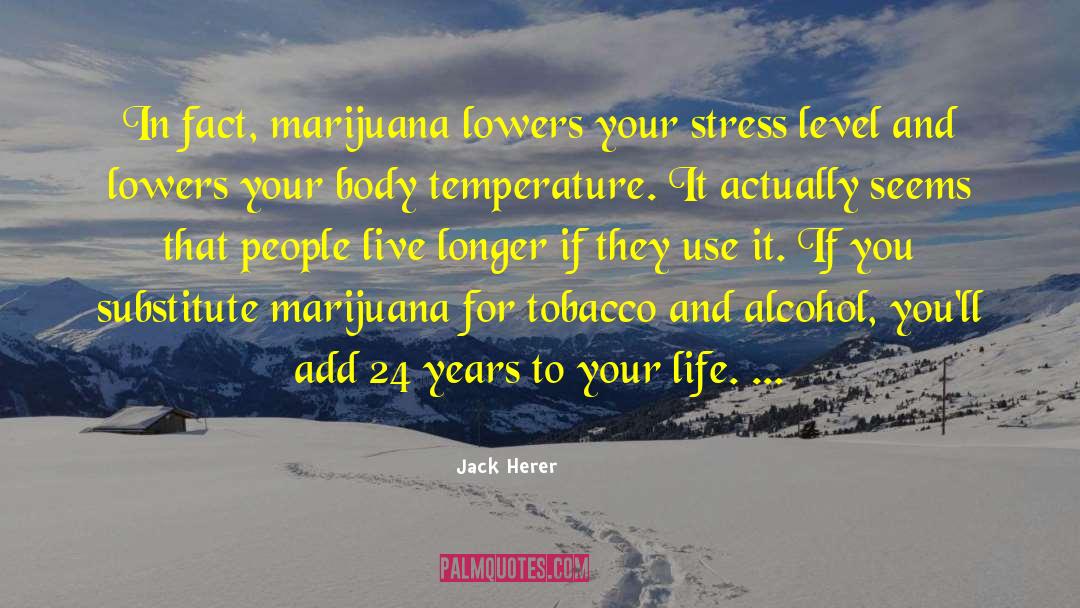 Jack Herer Quotes: In fact, marijuana lowers your