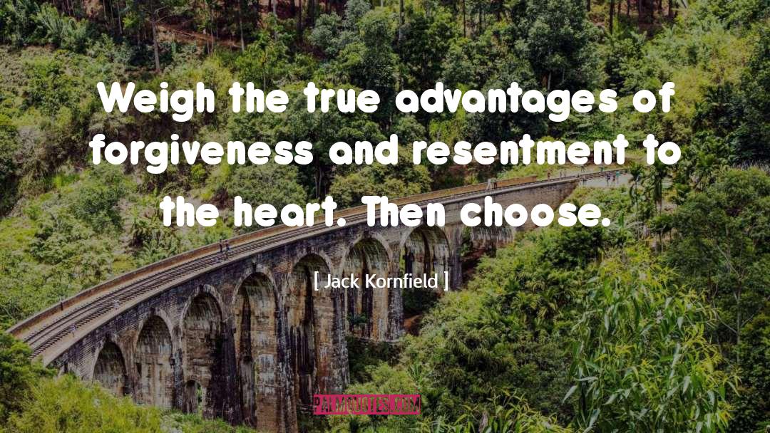 Jack Kornfield Quotes: Weigh the true advantages of