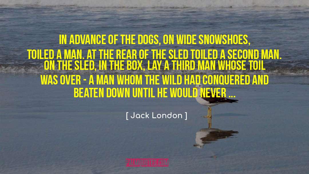 Jack London Quotes: In advance of the dogs,