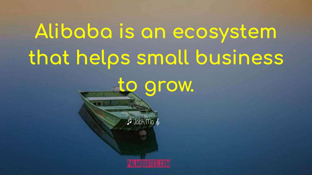 Jack Ma Quotes: Alibaba is an ecosystem that