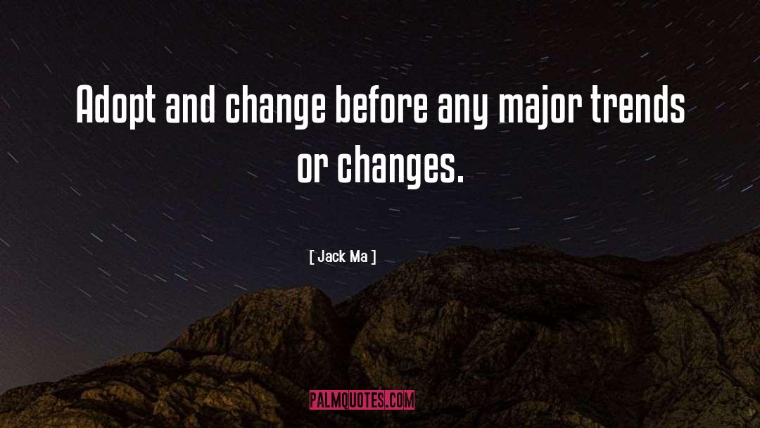 Jack Ma Quotes: Adopt and change before any
