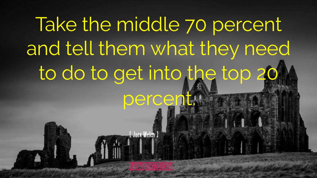 Jack Welch Quotes: Take the middle 70 percent