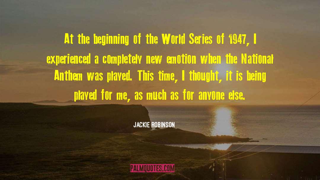 Jackie Robinson Quotes: At the beginning of the