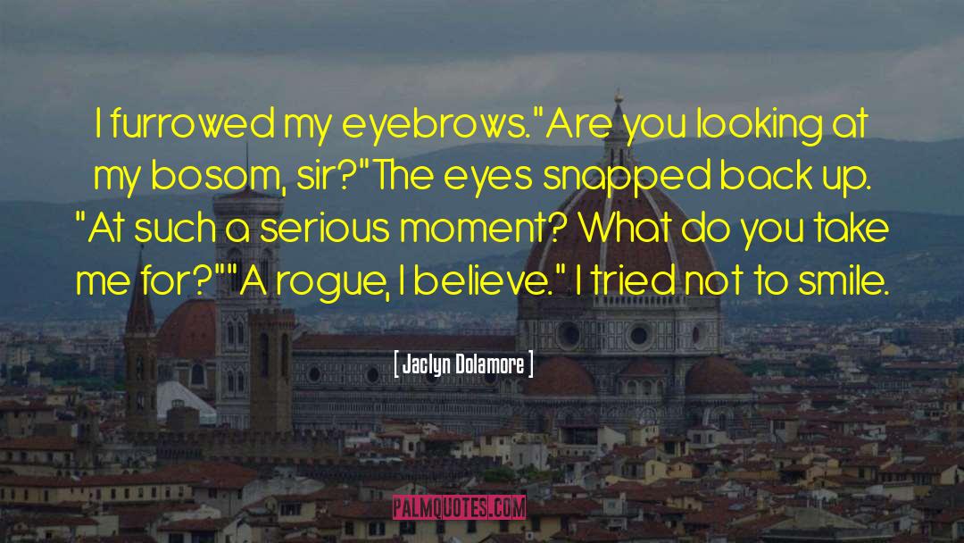 Jaclyn Dolamore Quotes: I furrowed my eyebrows.