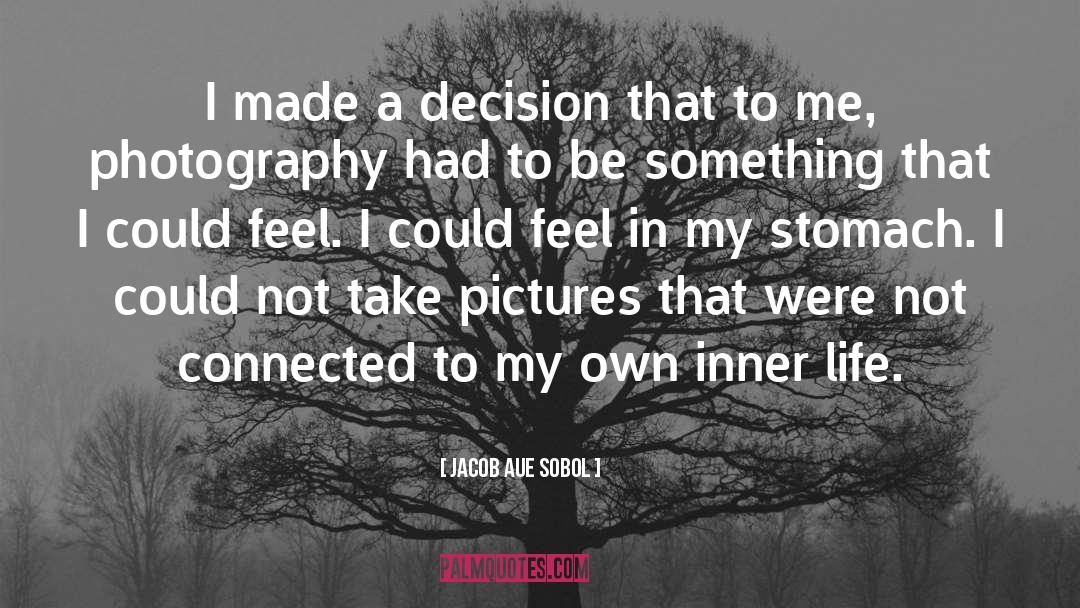 Jacob Aue Sobol Quotes: I made a decision that