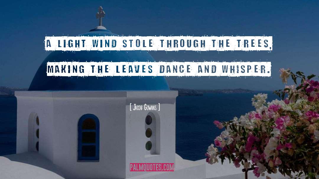 Jacob Gowans Quotes: a light wind stole through