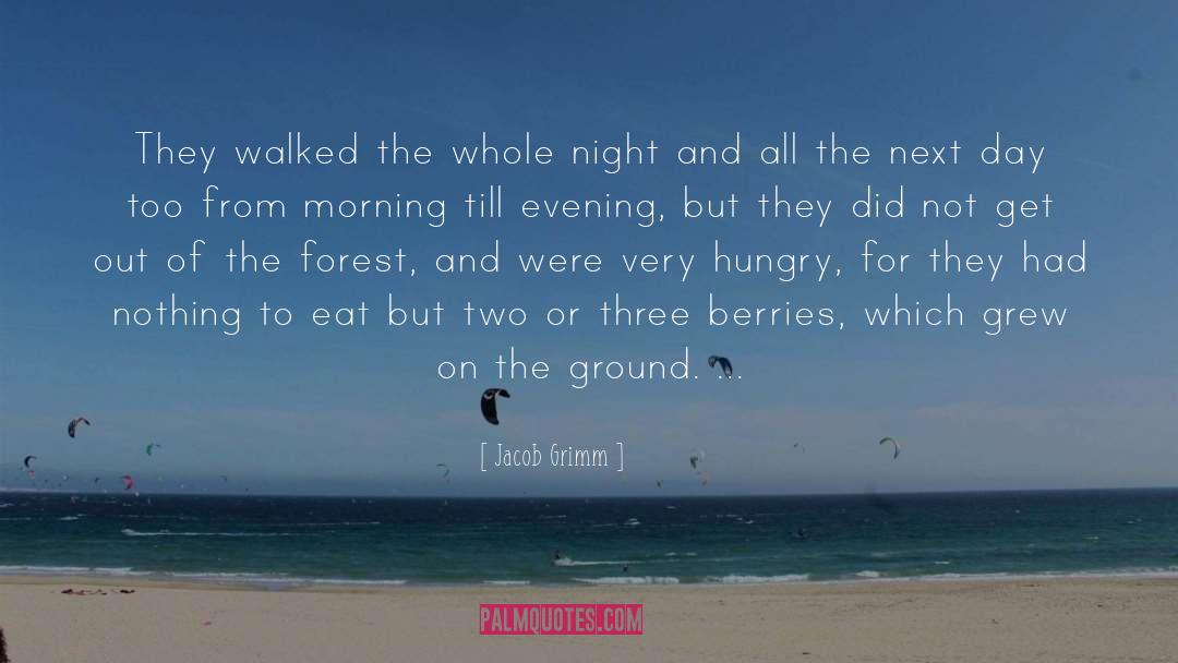 Jacob Grimm Quotes: They walked the whole night