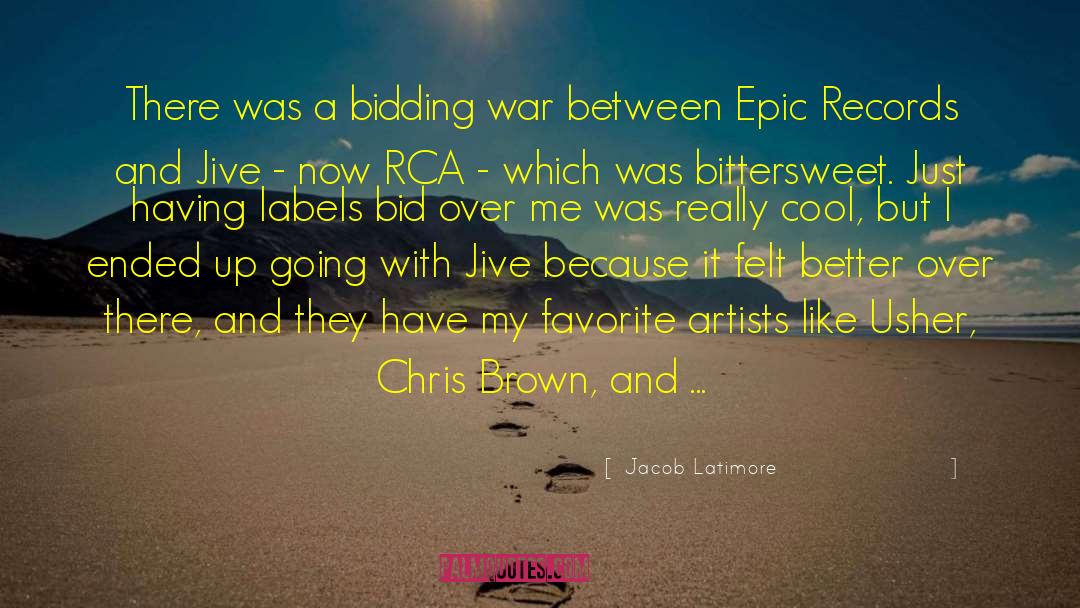 Jacob Latimore Quotes: There was a bidding war