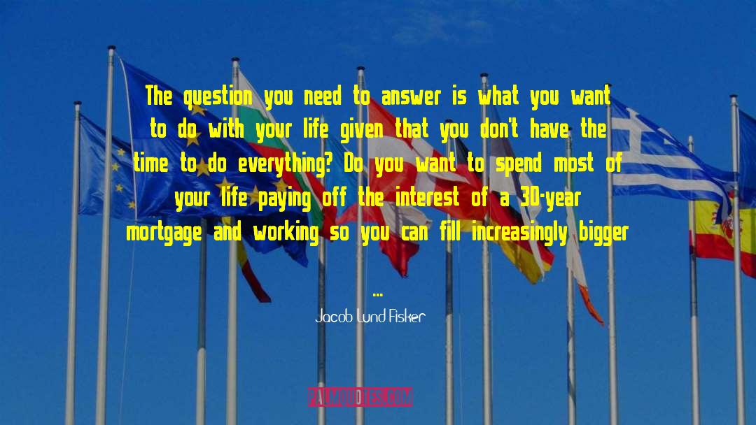 Jacob Lund Fisker Quotes: The question you need to