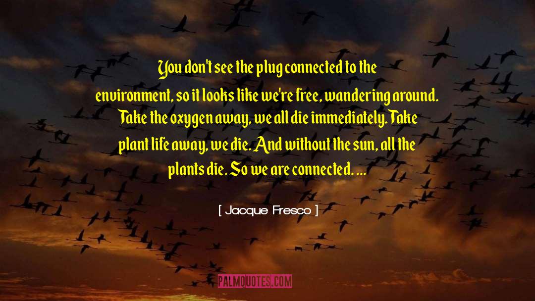 Jacque Fresco Quotes: You don't see the plug