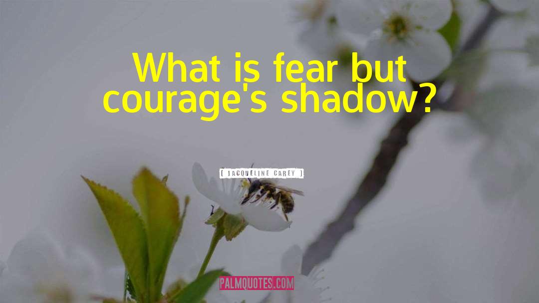 Jacqueline Carey Quotes: What is fear but courage's